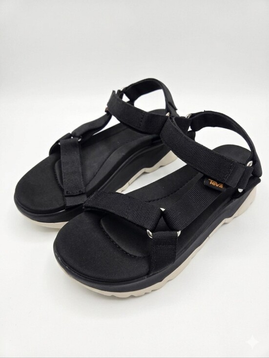 Teva Shoes - Teva Women's Jadito Universal Strappy Platform Sandals Size 7 Black White
